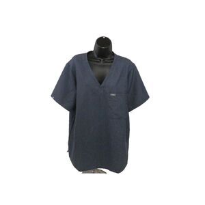 Figs Scrub Top‎ Womens XXL Blue Catarina One Pocket V Neck Technical FW1000